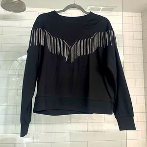 Black rhinestone sweatshirt